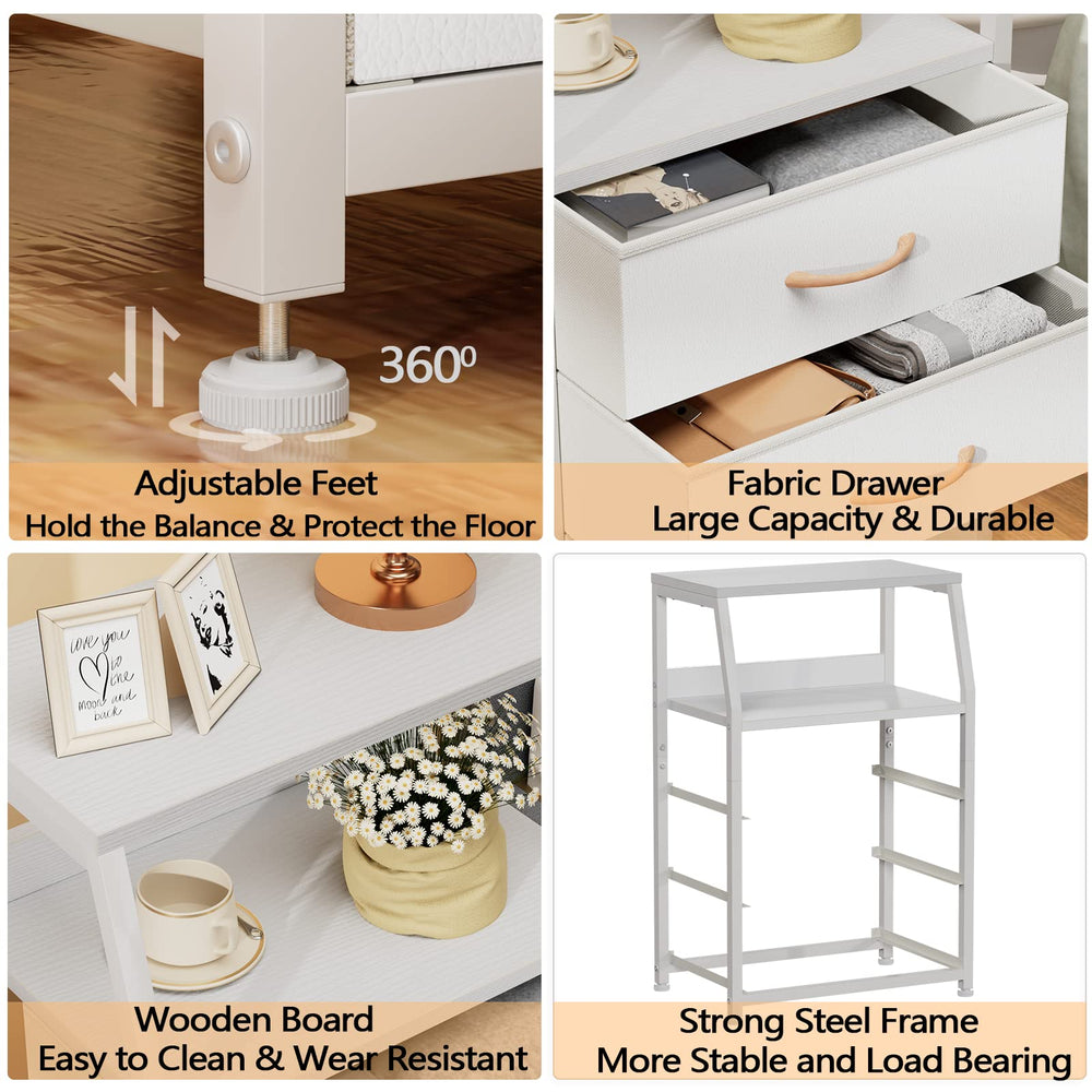 Furnulem open shelf lifestyle with phone and book for quick-access convenience