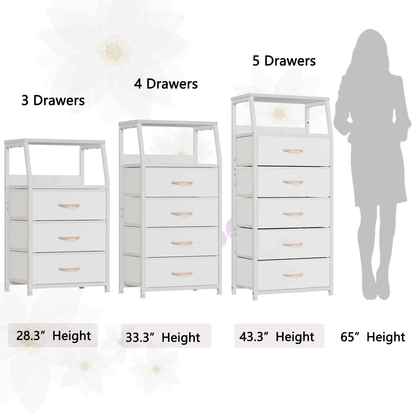 Furnulem white nightstand in living room showing versatile multi-room use