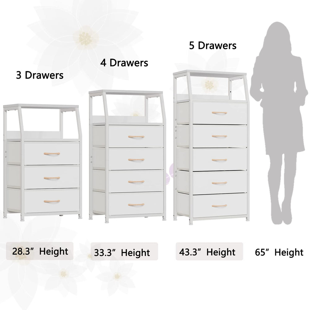Furnulem white nightstand in living room showing versatile multi-room use