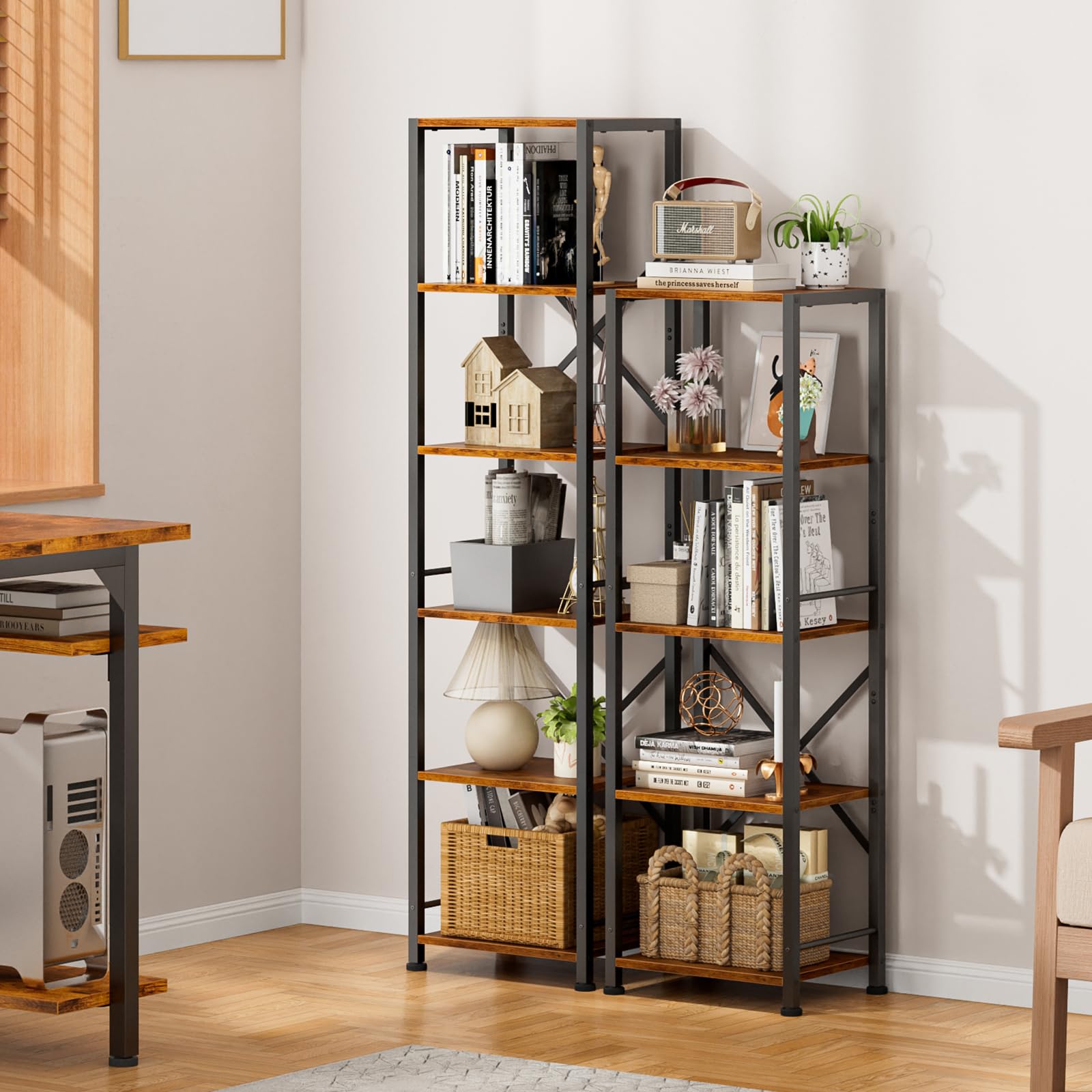 Furologee styled in living room showing decorative and storage benefit
