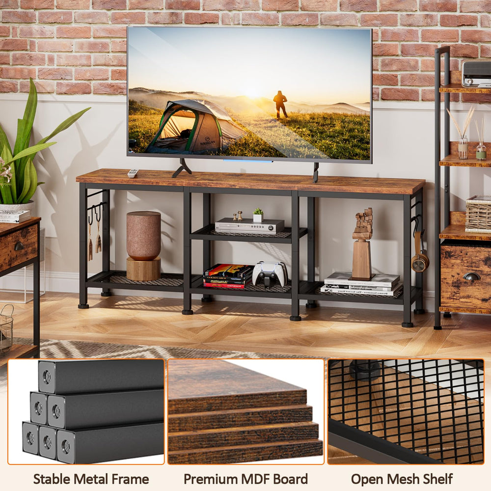 Furologee soundbar shelf beneath TV for clear audio placement