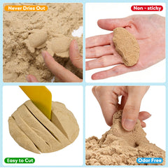 FURWEY child molding sand into a castle showing creativity and improved dexterity