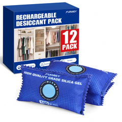 FURWEY front packaging showing 12 blue desiccant packs and benefits