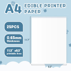 FUTEBO close-up of frosting sheet texture showing smooth surface for sharp edible printing