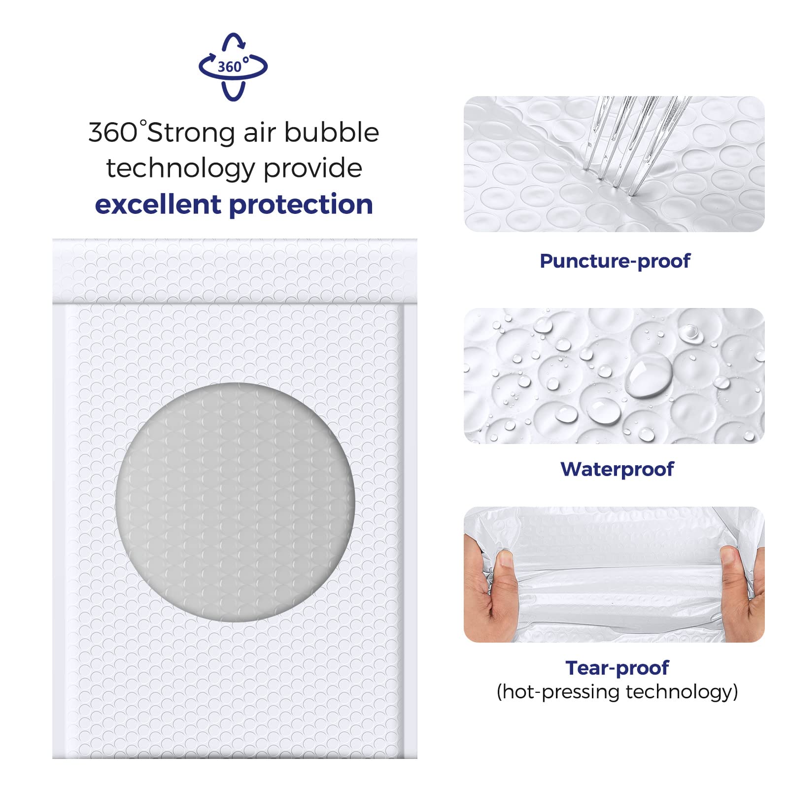 Fuxury envelope resisting water and showing tear-resistant surface for weather protection