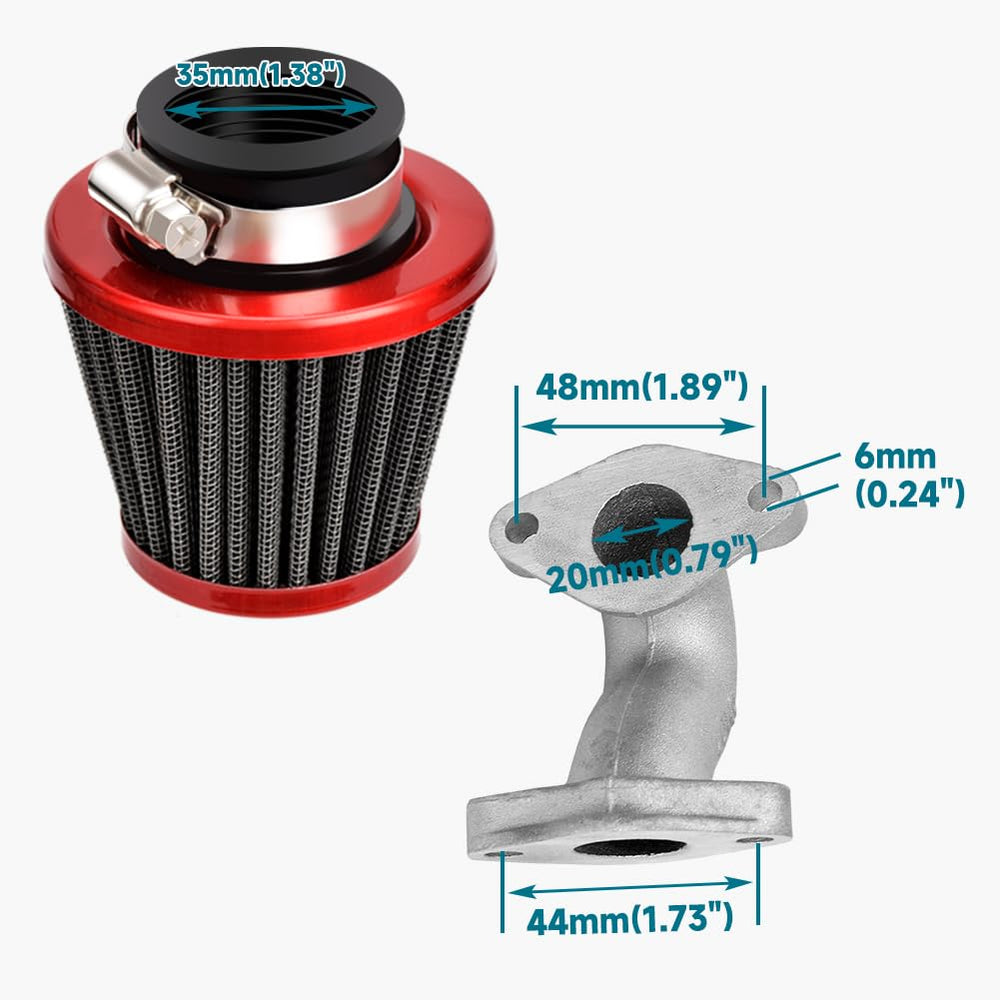 FVRITO carburetor installed on ATV intake illustrating correct fit advantage