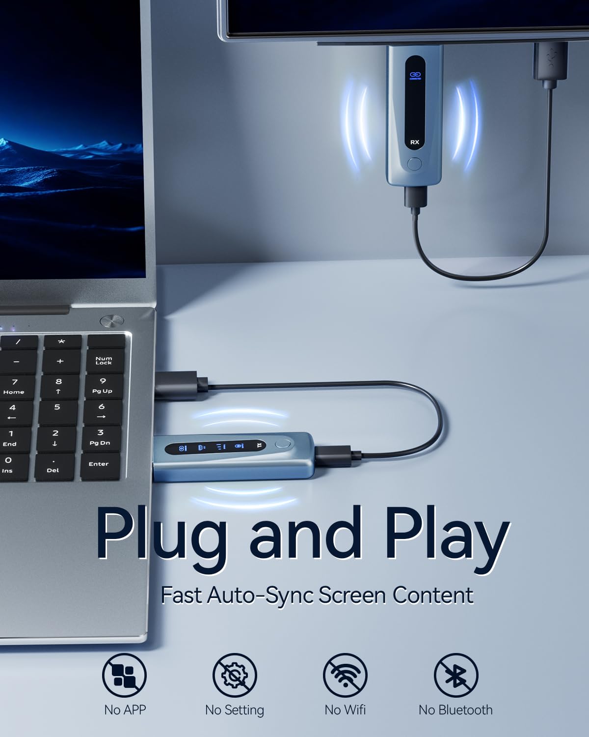 FWTAOU packaging with cables showing everything included for quick setup