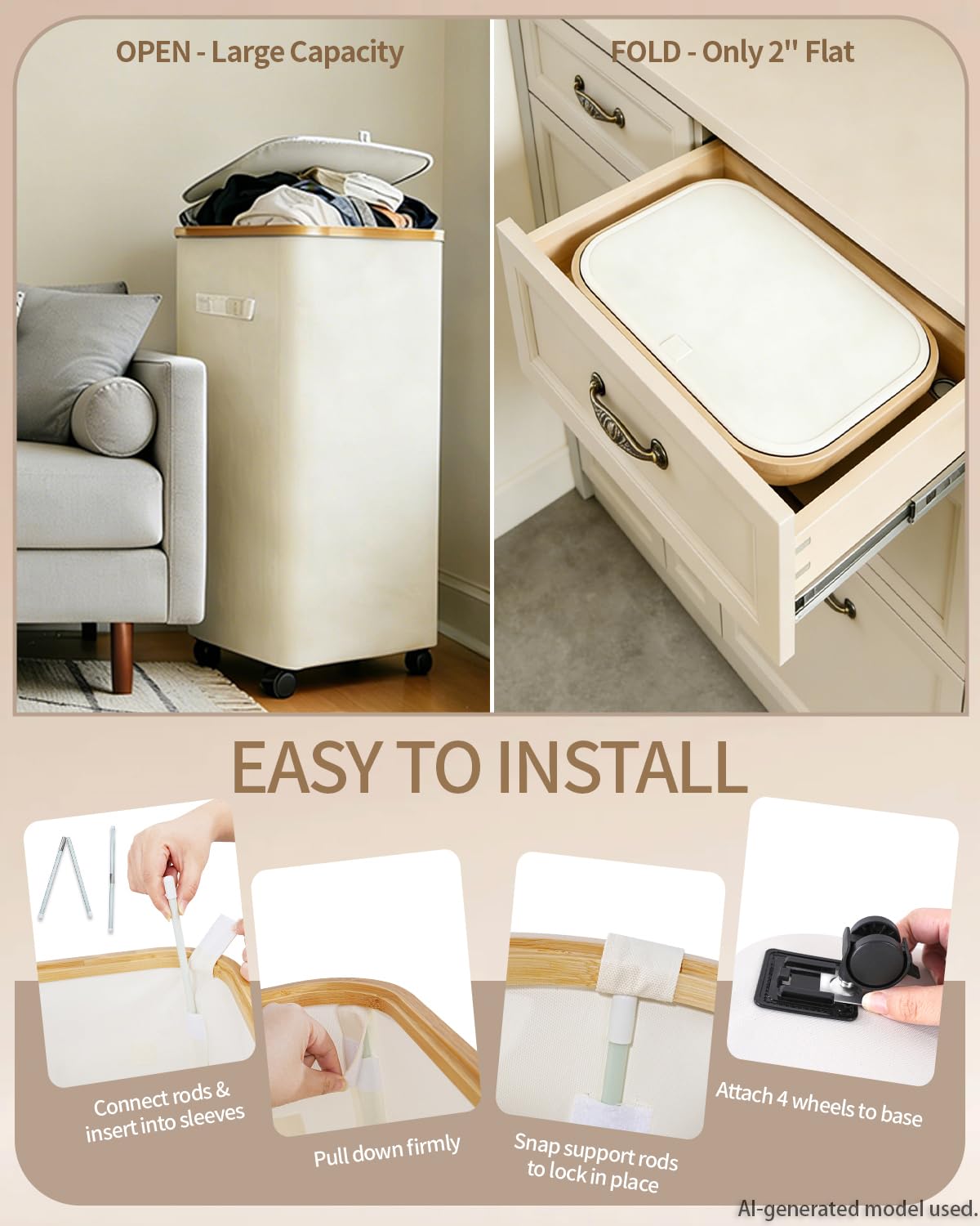 Fzzcvo folded flat profile demonstrating compact storage benefit