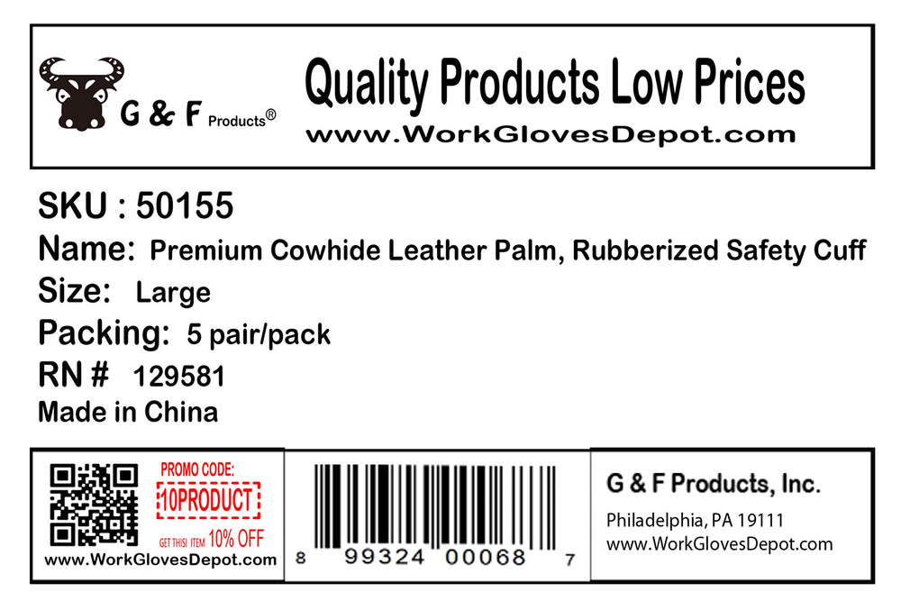 G & F full glove side profile showing ergonomic fit and flexibility