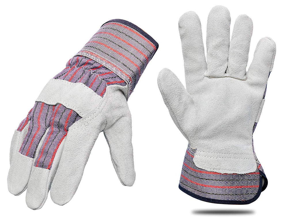 G & F gloves holding a wood plank showing protection during carpentry