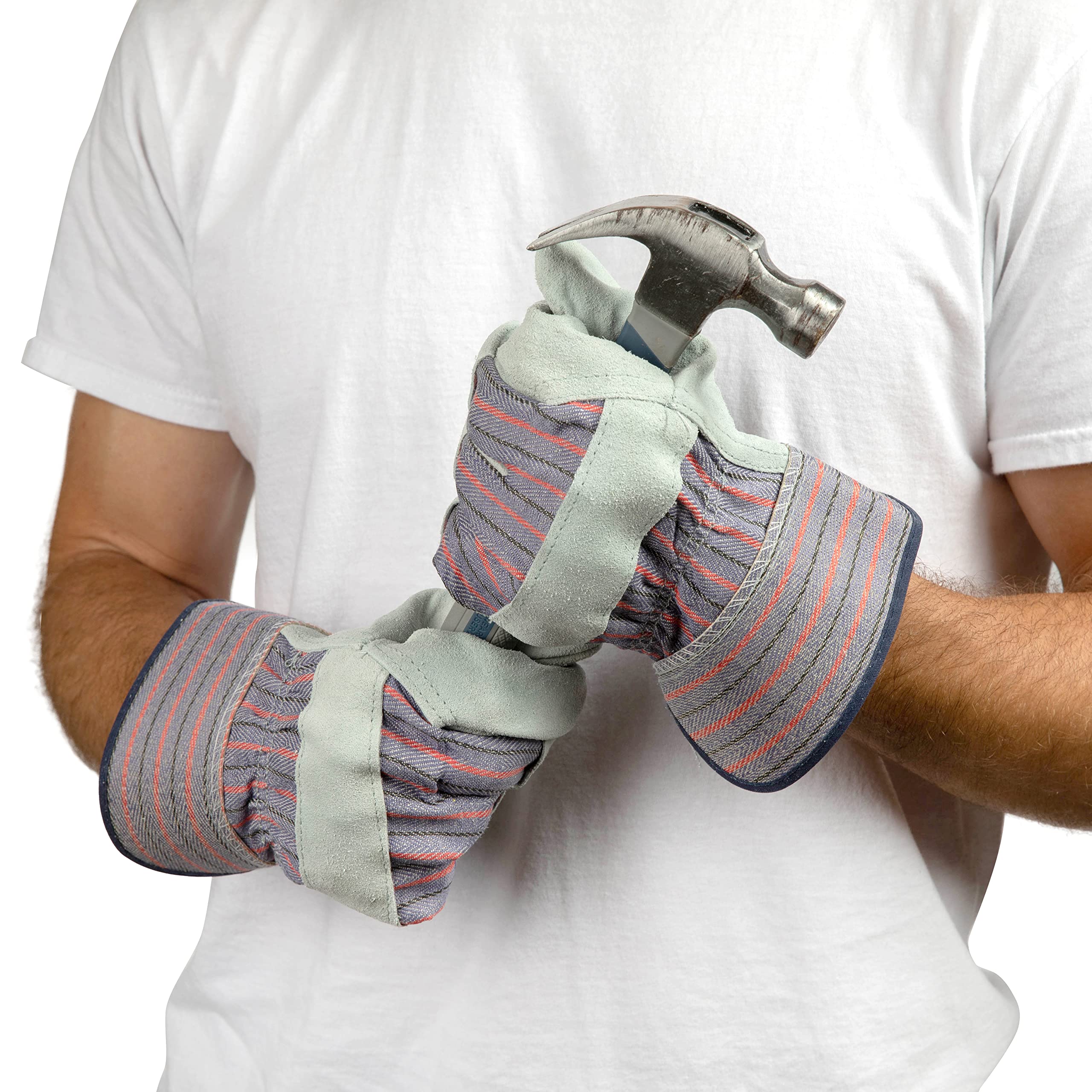 G & F gloves on hands using a wrench showing secure tool control
