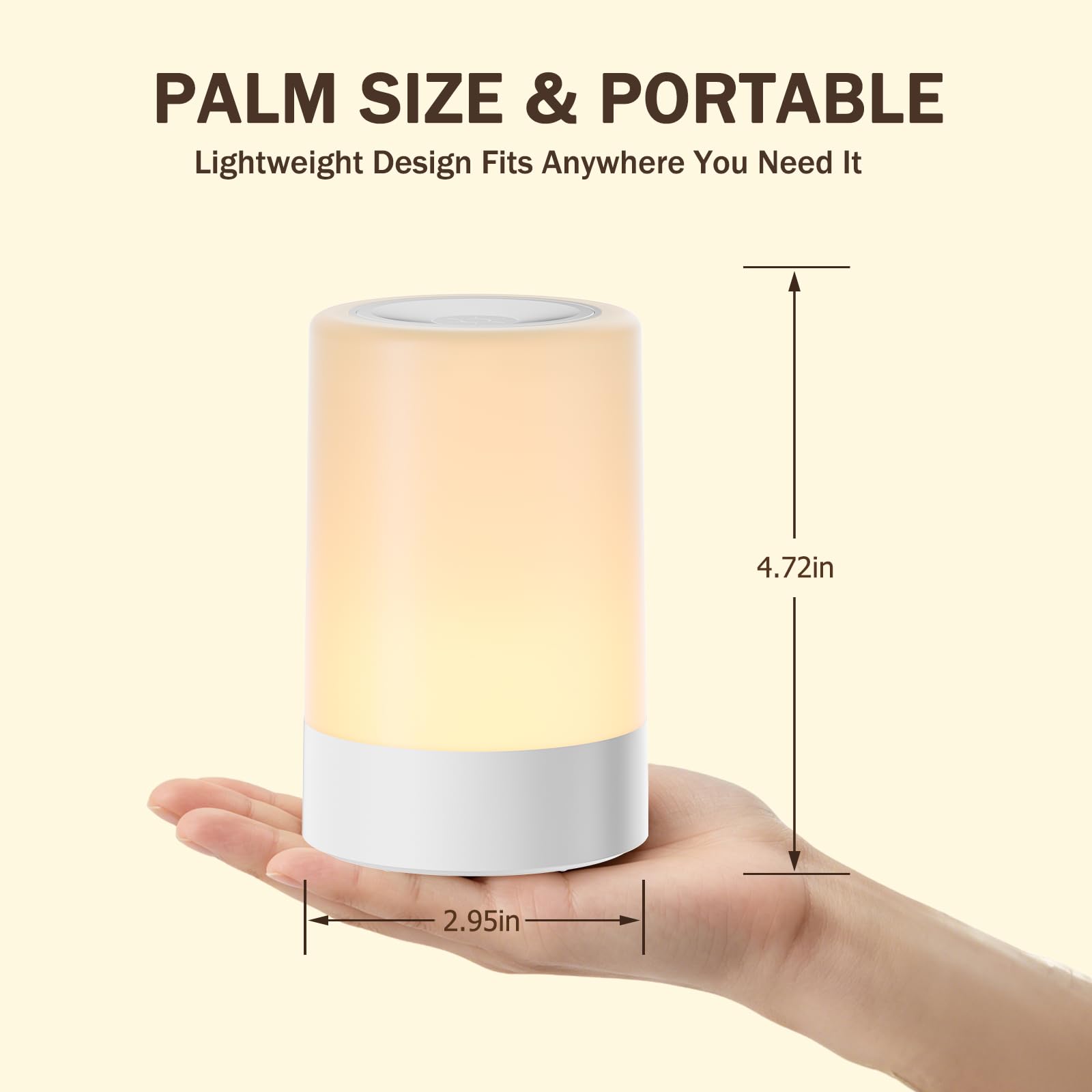 G Keni top touch control detail for easy one-handed brightness adjustment