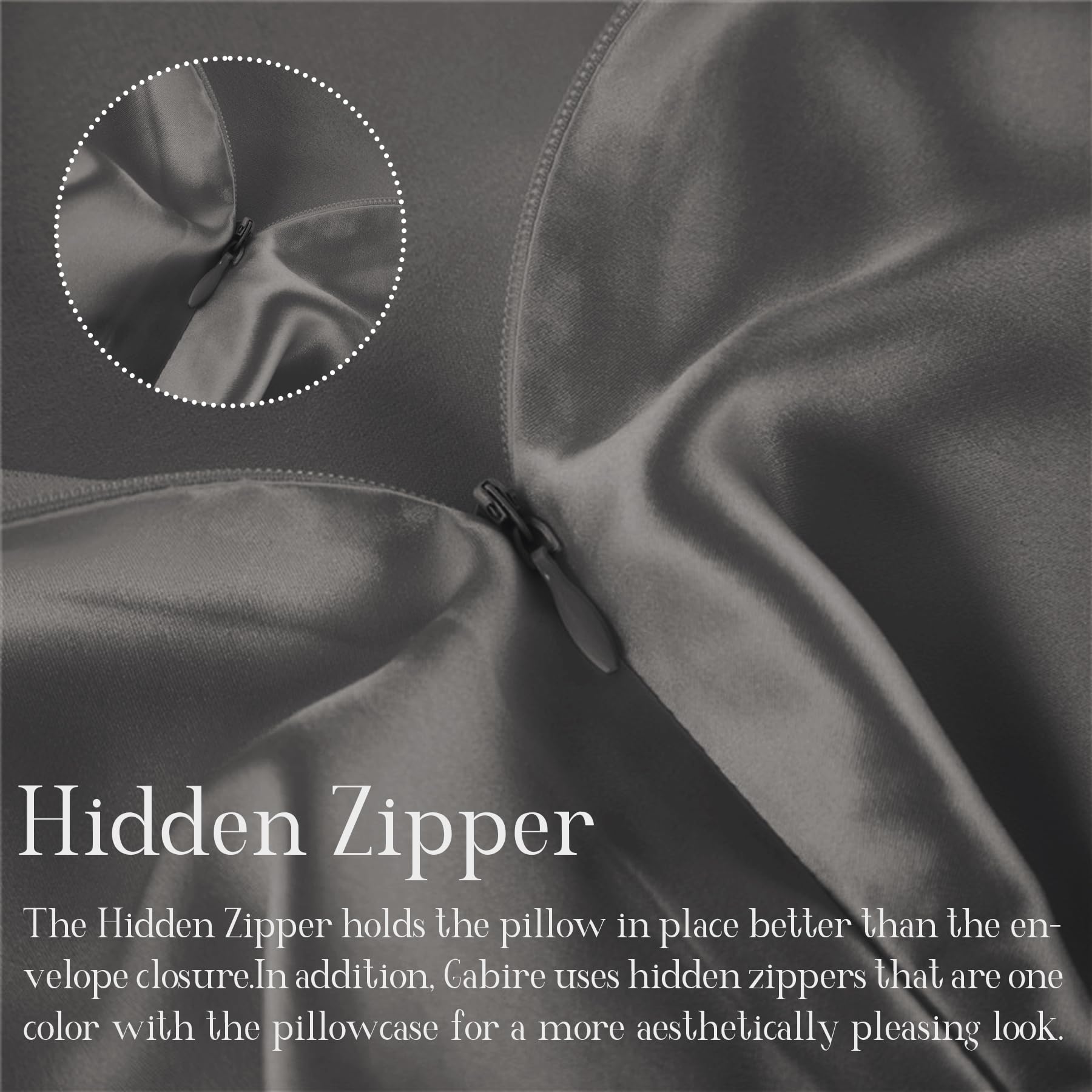 Gabire pillow on made bed in bedroom, creates cooler comfortable sleep