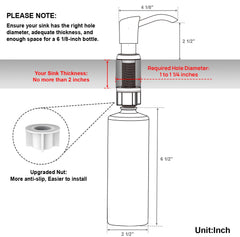GAGALIFE dispenser top refill open to show easy soap refill without under-sink access