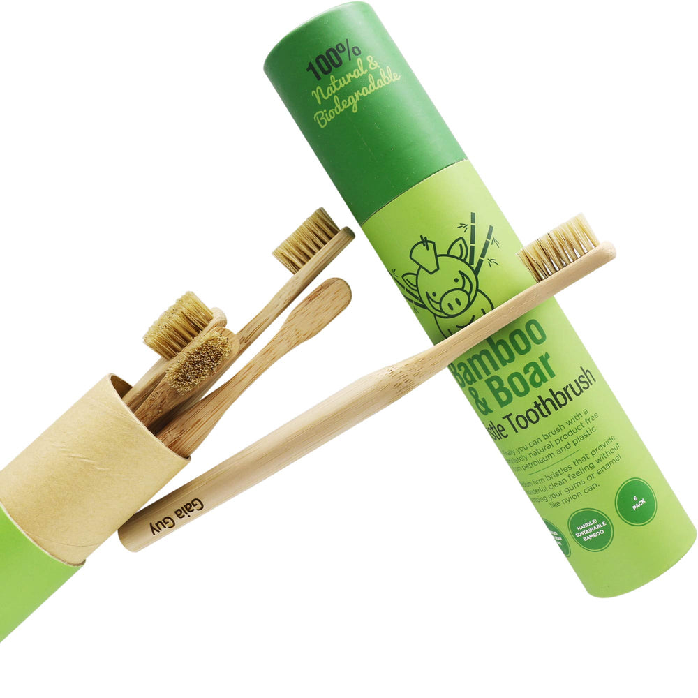 Gaia Guy bamboo handle close-up highlighting smooth grain and comfortable grip benefit