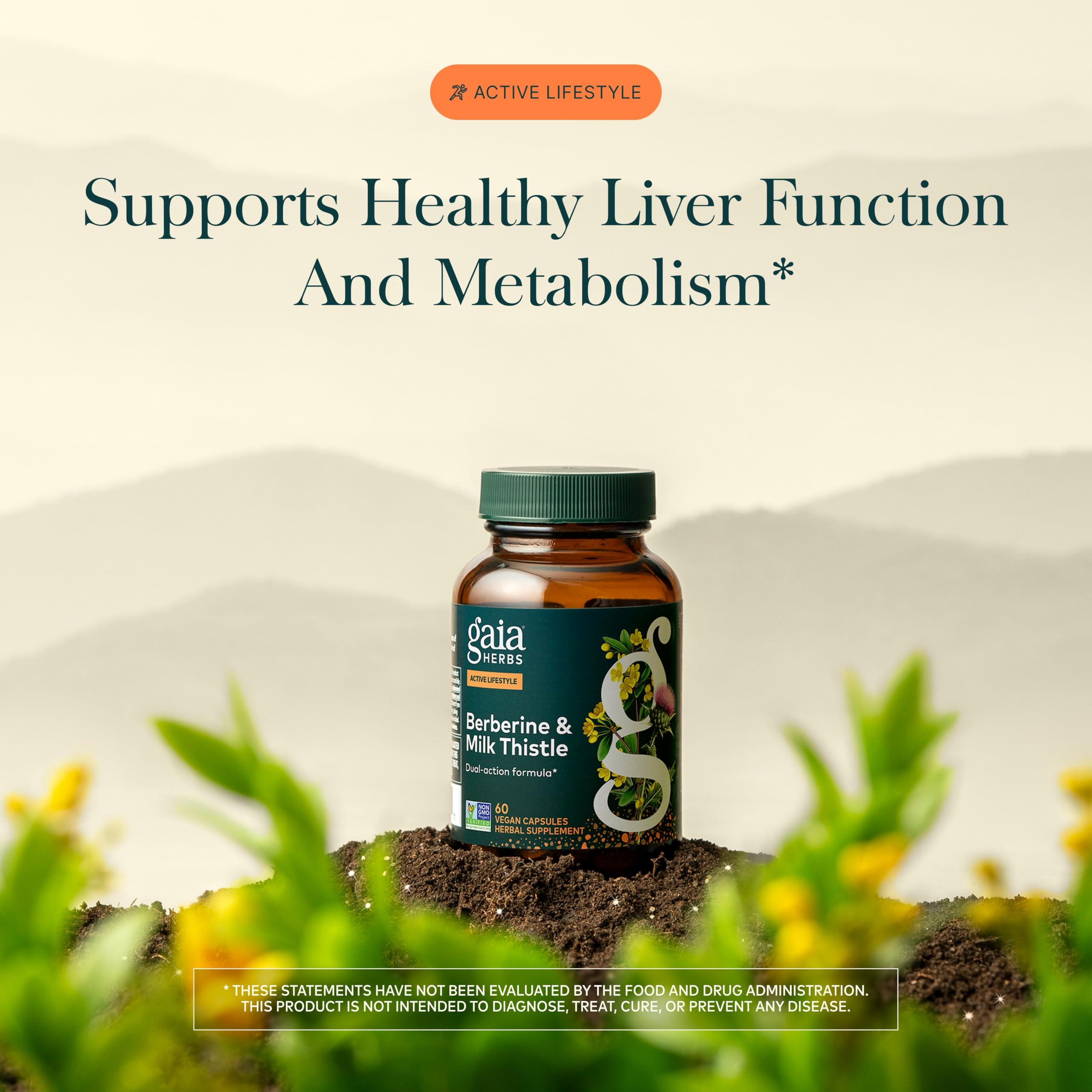 Gaia Herbs single capsule close-up showing smooth vegan capsule texture