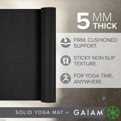 Gaiam mat texture close-up highlighting sticky surface for secure traction