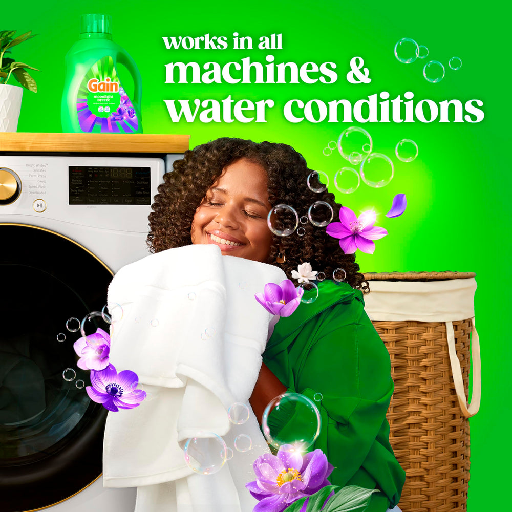 Folded fabric scented with Gain showing fresh-smelling clothes after wash