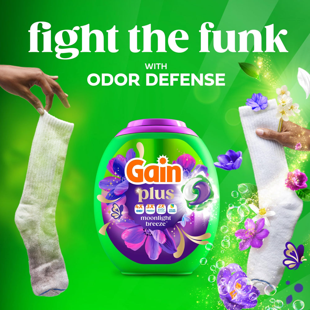 Gain pod dissolving in water demonstrating fast release and cleaning