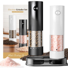 Gaivis front view of black and white grinders showing compact design and convenience