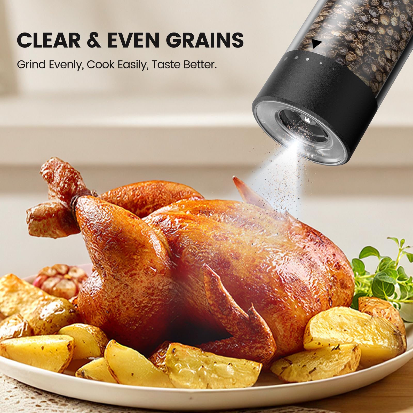 Gaivis LED light on during seasoning for accurate low-light use