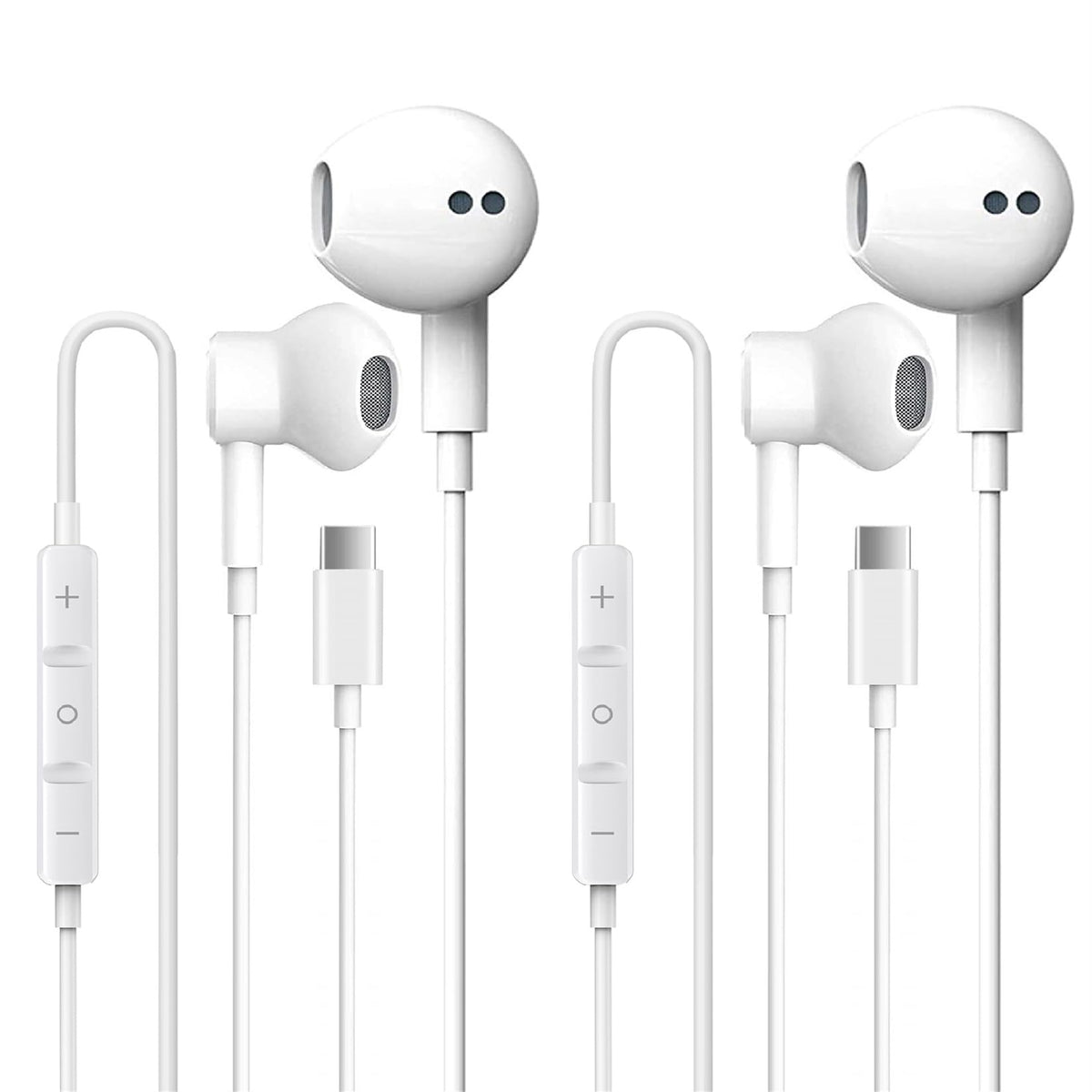 galawelly front packaging showing two USB‑C earbuds and features for easy shopping