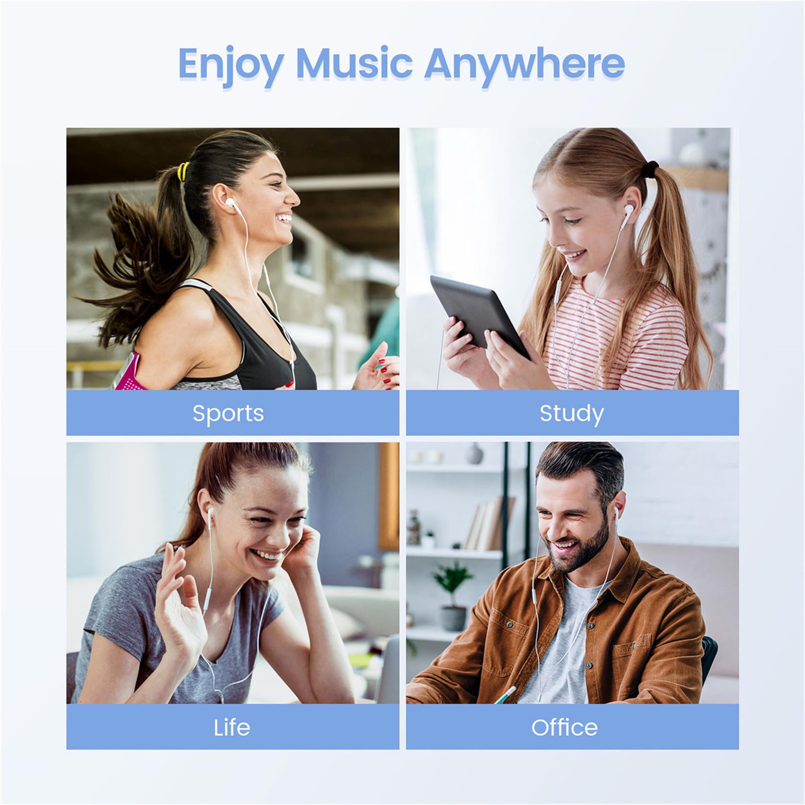 galawelly in‑ear fit with silicone tip demonstrating comfortable secure listening