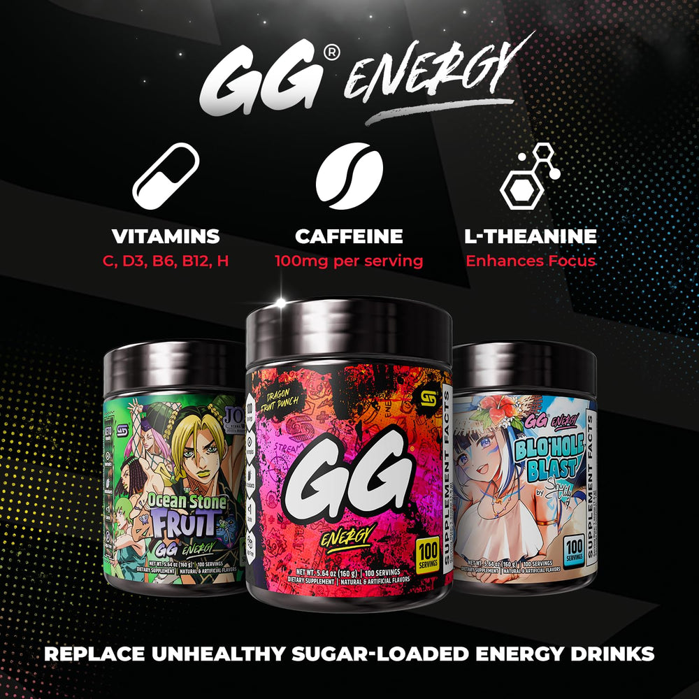 Gamer Supps scoop and tub beside ruler showing 100-serving scale