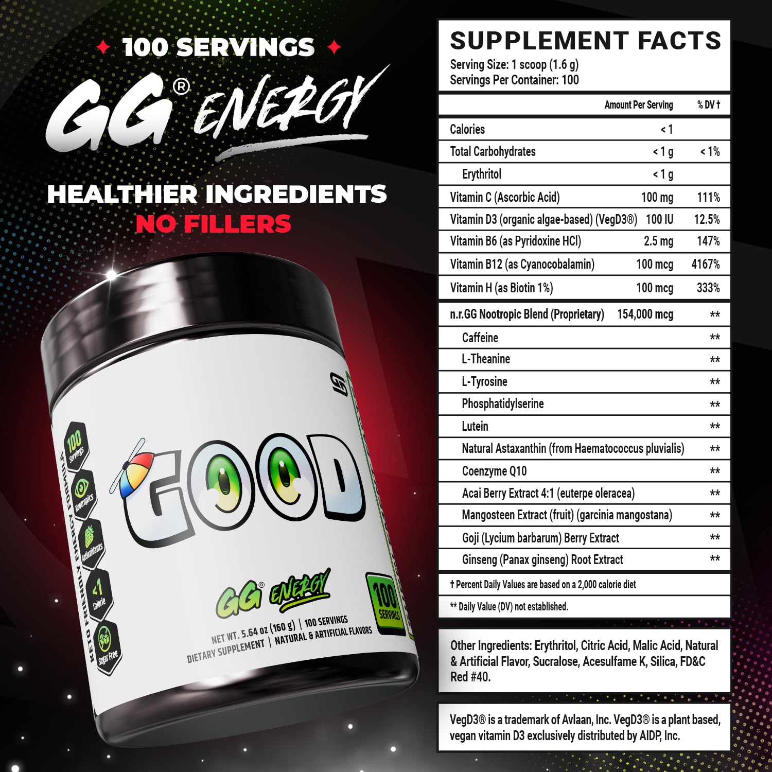 Gamer Supps tub on a gaming desk illustrating endurance and focus during play