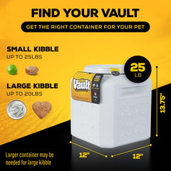 Gamma2 Vittles Vault open wide mouth for easy scooping and quick access benefit