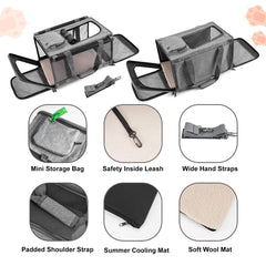 GAPZER carrier folded flat for storage showing compactness and space-saving benefit