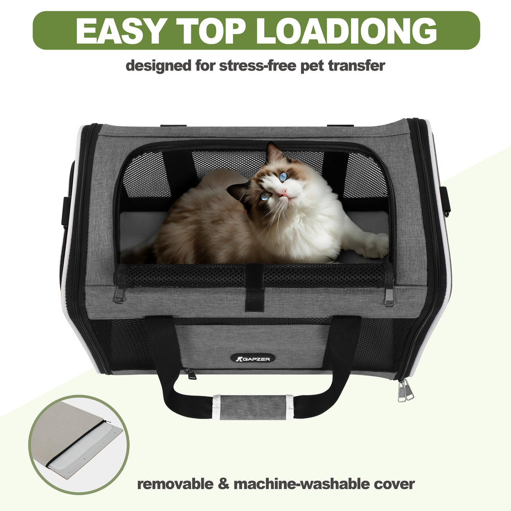 GAPZER in car with seatbelt threaded for vehicle safety