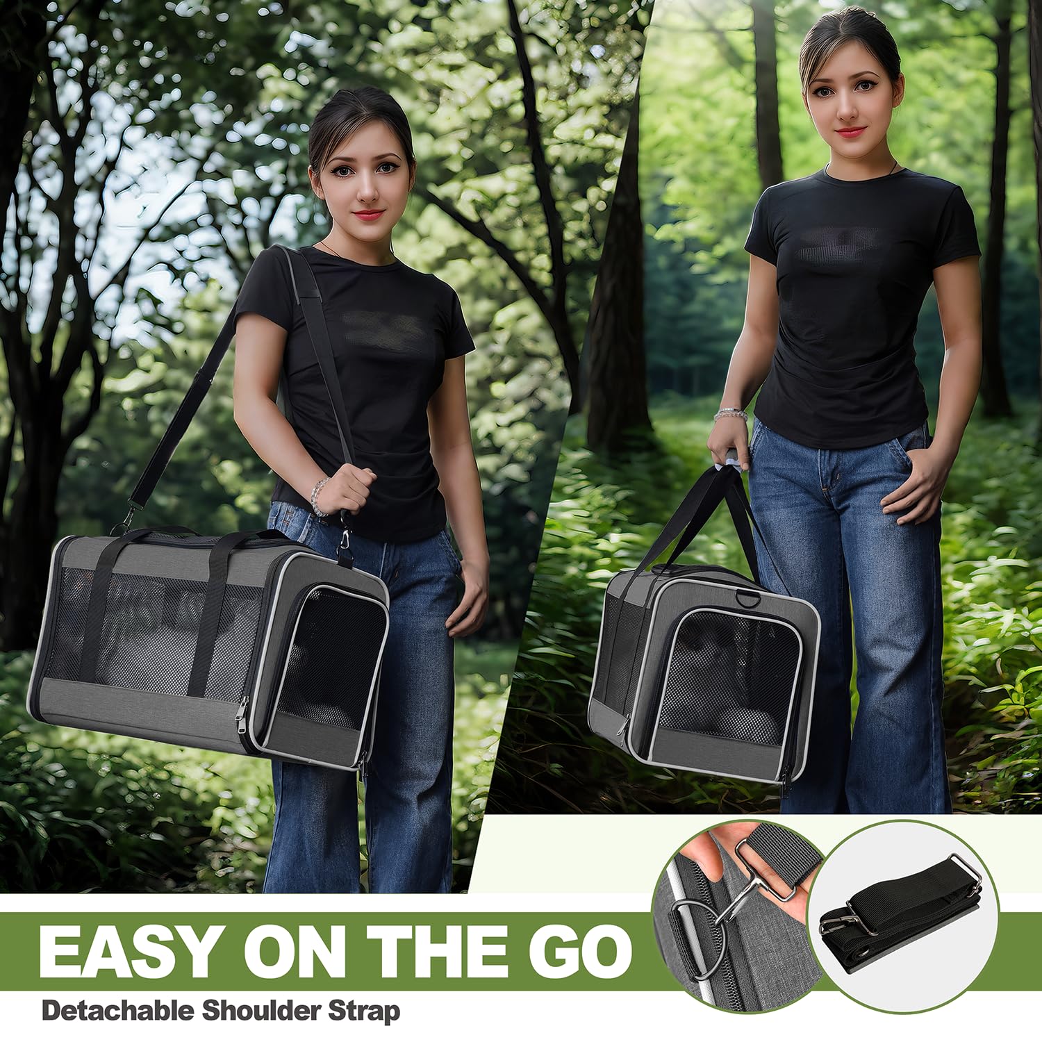 GAPZER on suitcase with luggage sleeve for hands-free travel