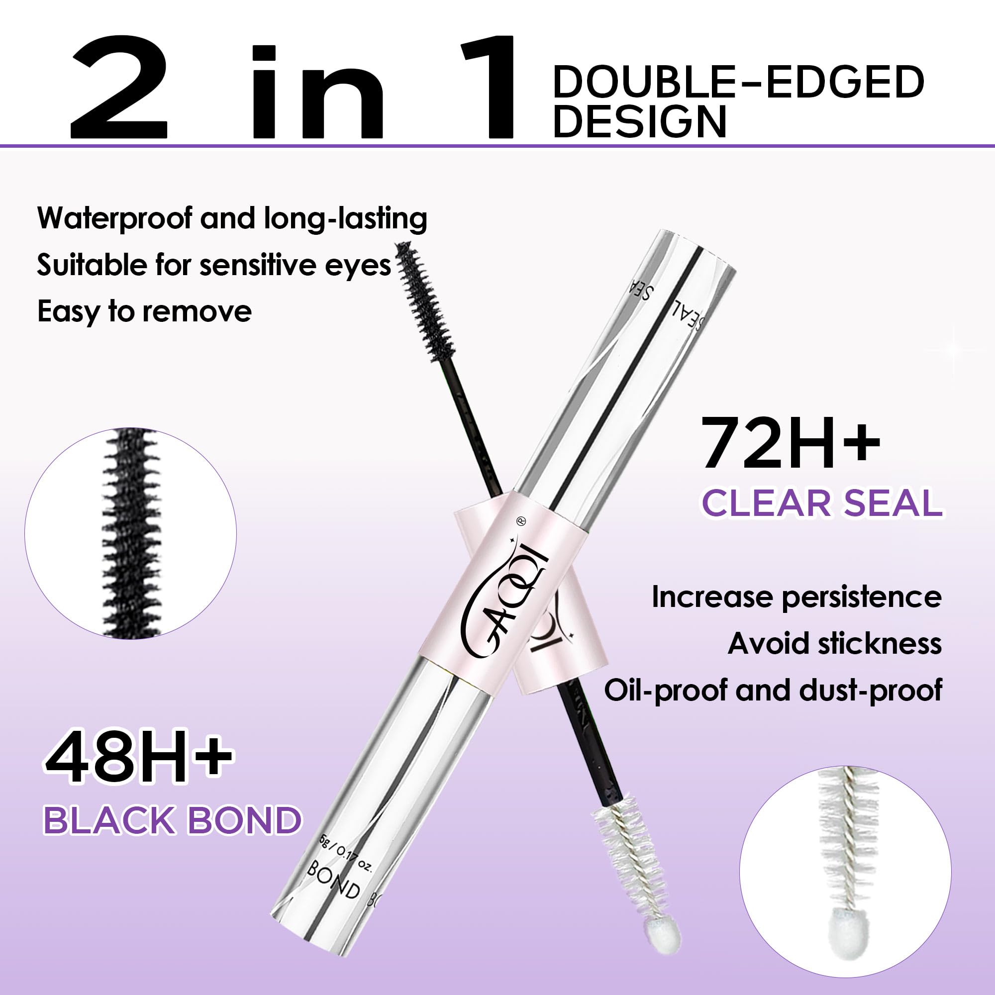 GAQQI double-ended brush detail for precise bonding and sealing