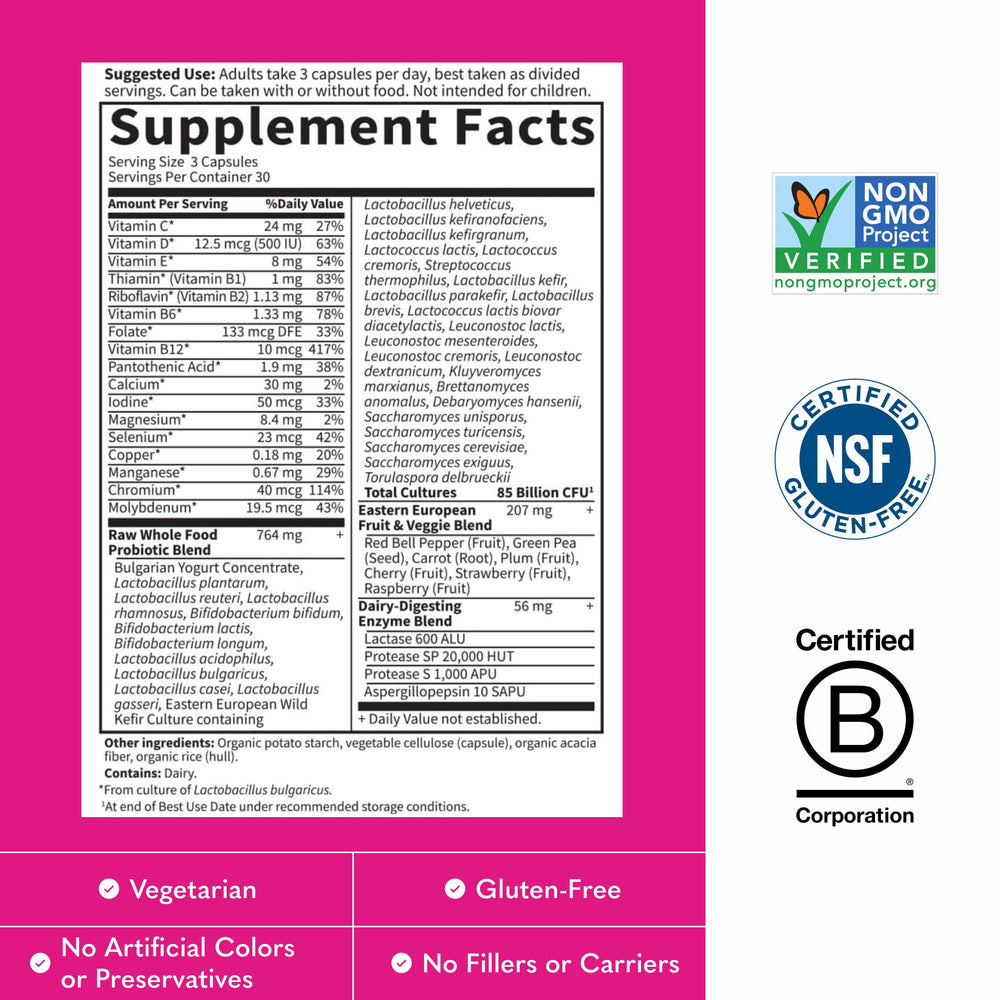 Garden of Life label and ingredients detail showing transparency and traceability