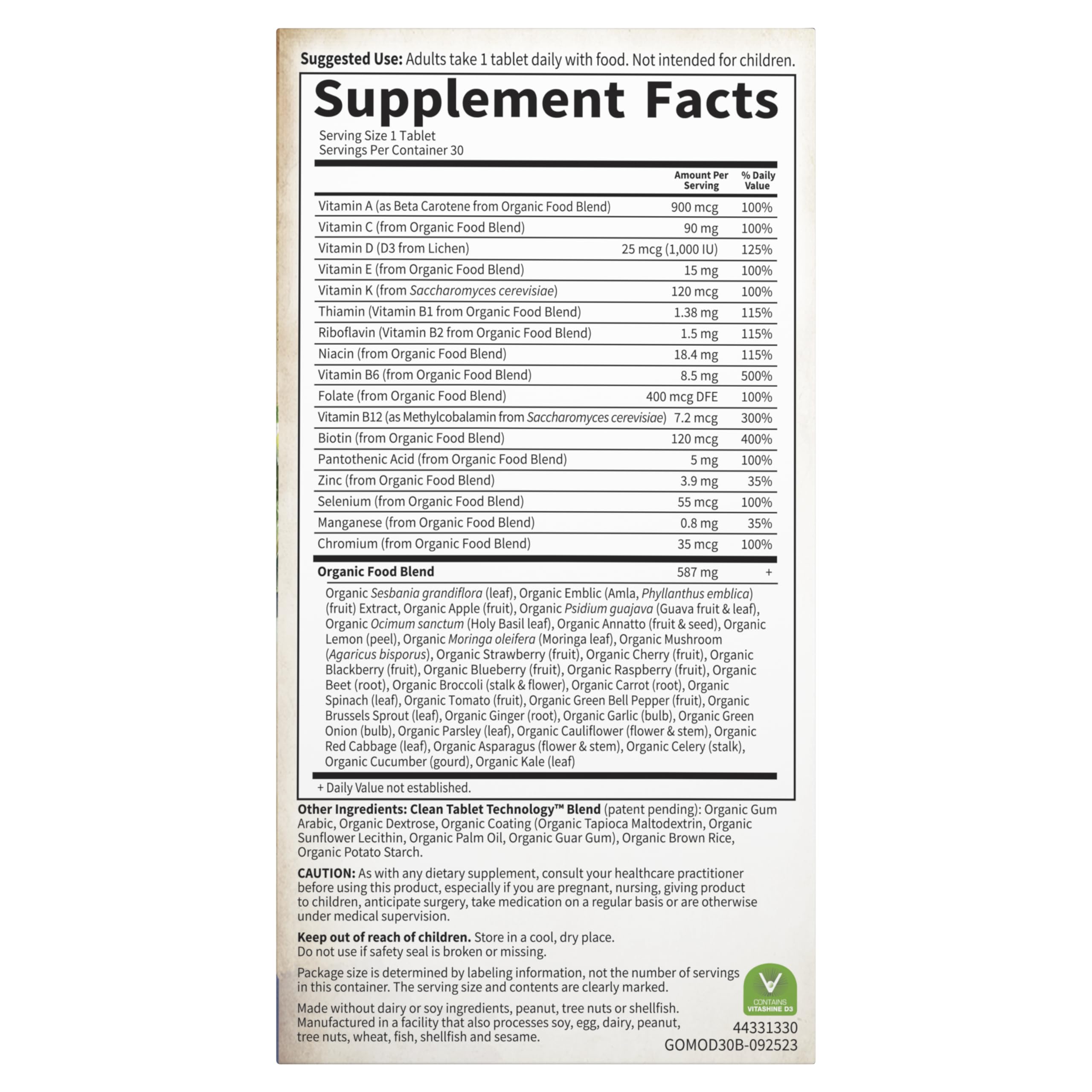 Garden of Life multivitamin on breakfast counter illustrating everyday routine