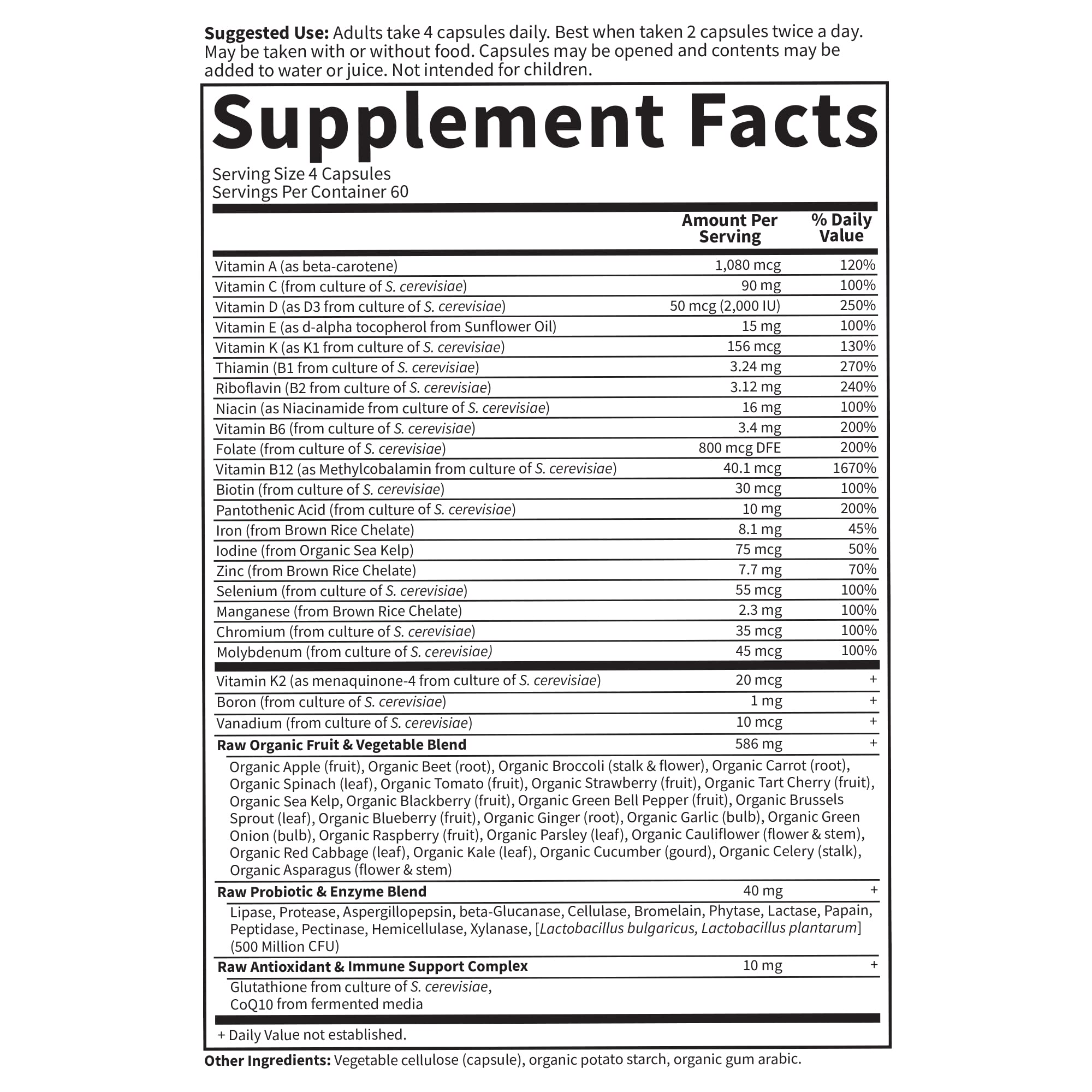 Garden of Life powdered fruit and vegetable blend in bowl showing antioxidant support