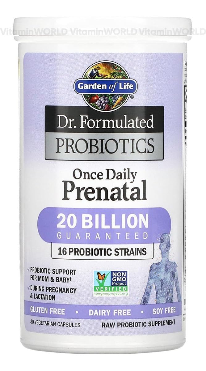 Garden of Life ingredient label view showing strain list and prebiotic fiber for transparency