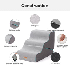 Gardner Pet small dog using the steps to reach couch safely and comfortably