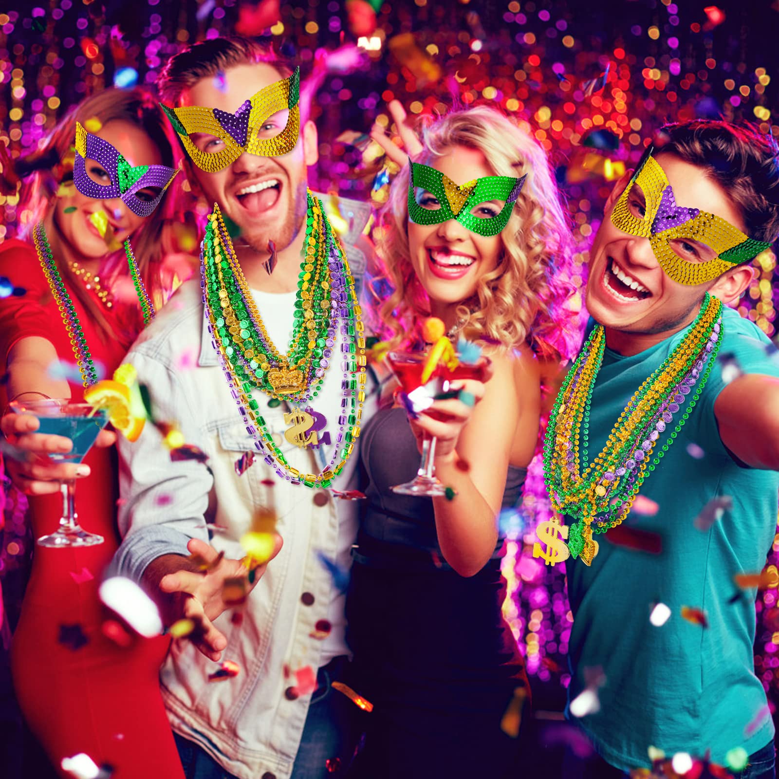 Garma beads used in photo booth adding festive visual interest