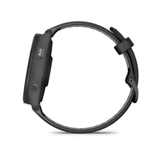 Garmin Forerunner 265 close-up of strap and rear sensor demonstrating comfort and accurate heart-rate tracking benefit