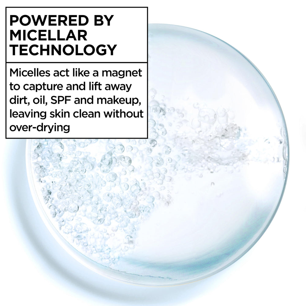 Garnier micellar bottle open cap highlighting easy dispensing