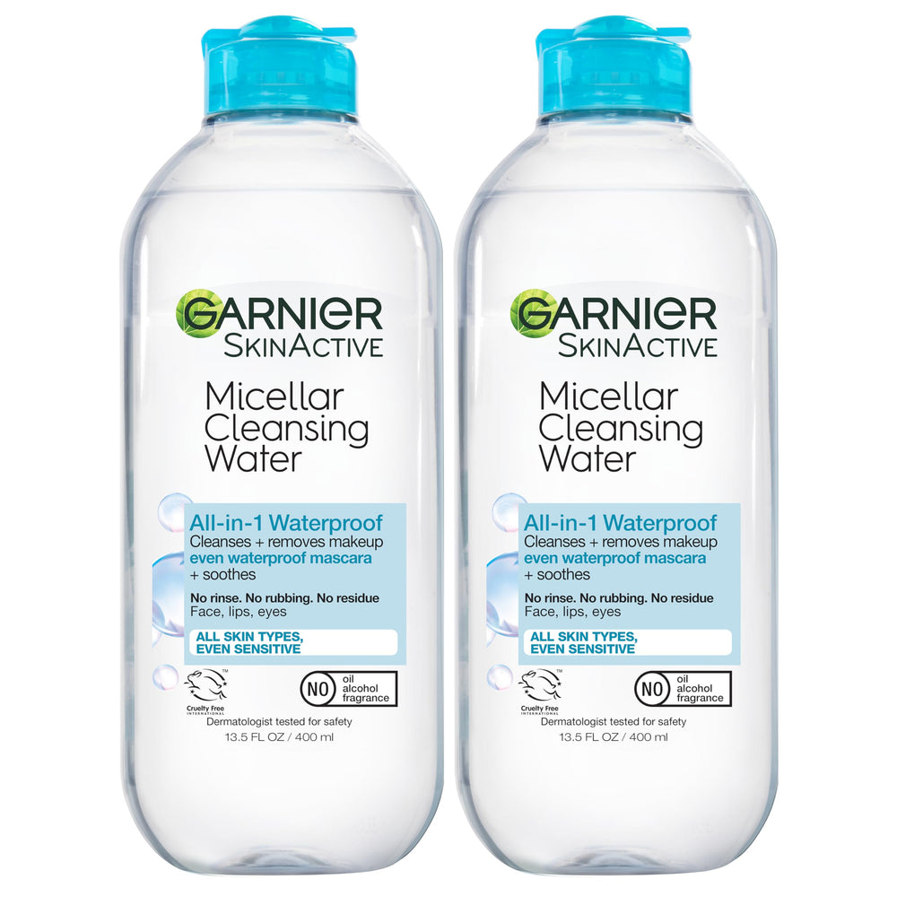 Garnier micellar front packaging showing bottle and branding benefits