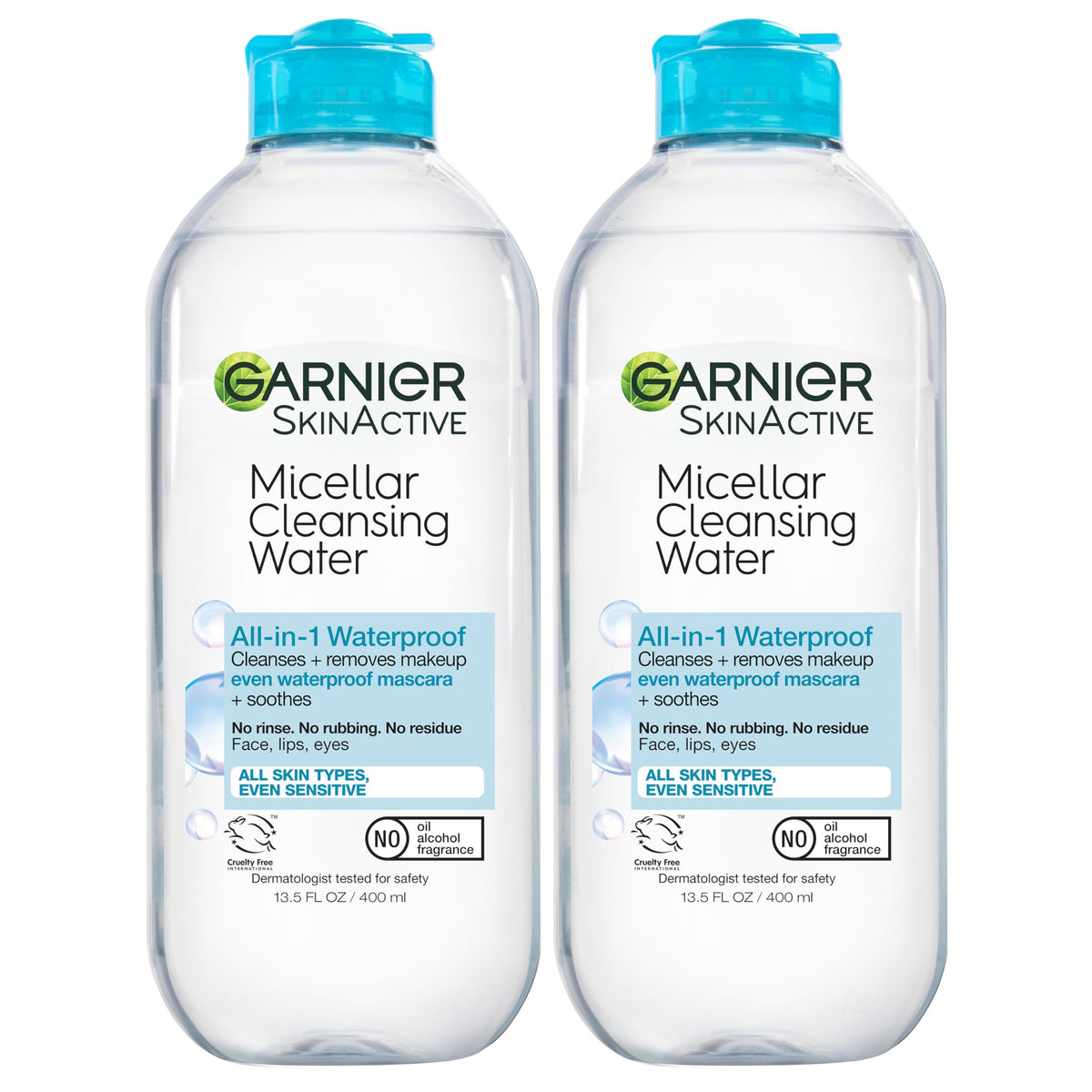 Garnier micellar front packaging showing bottle and branding benefits