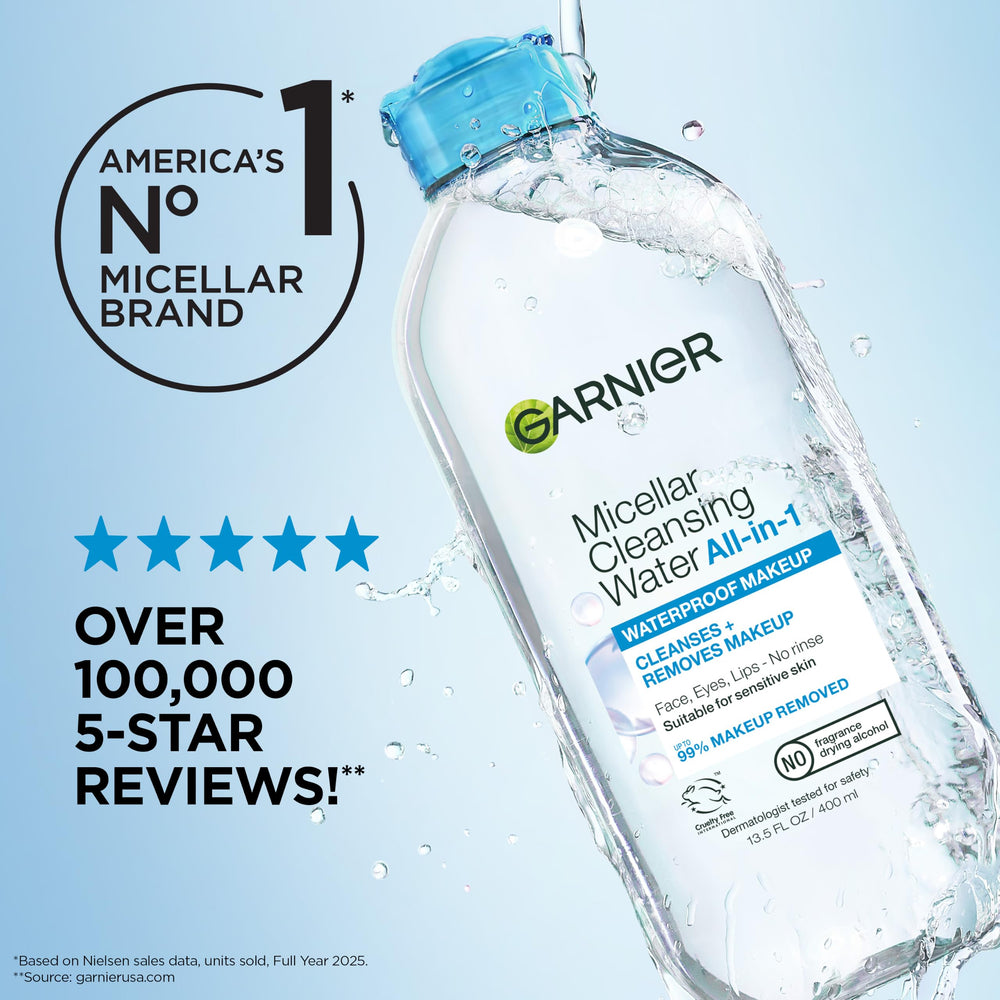 Garnier micellar label ingredients view showing gentle formula