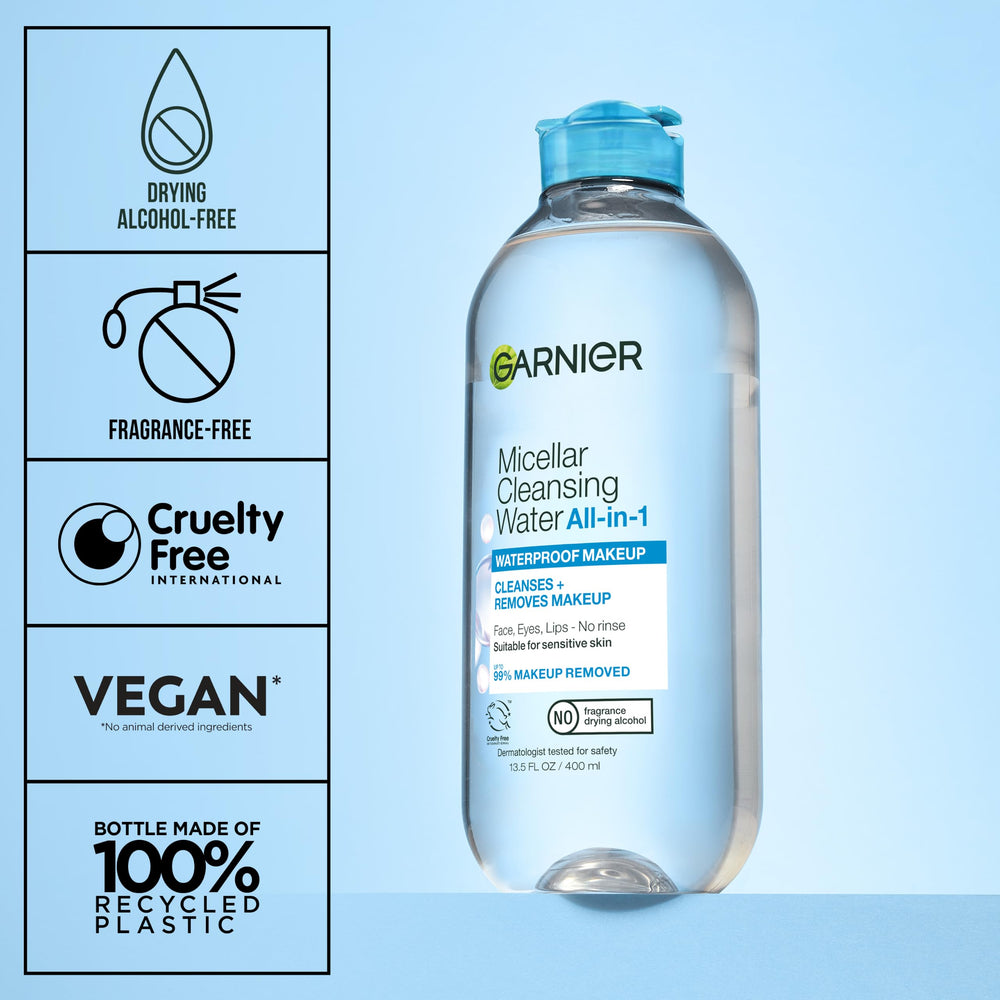 Garnier micellar two-pack stacked showing value and convenience
