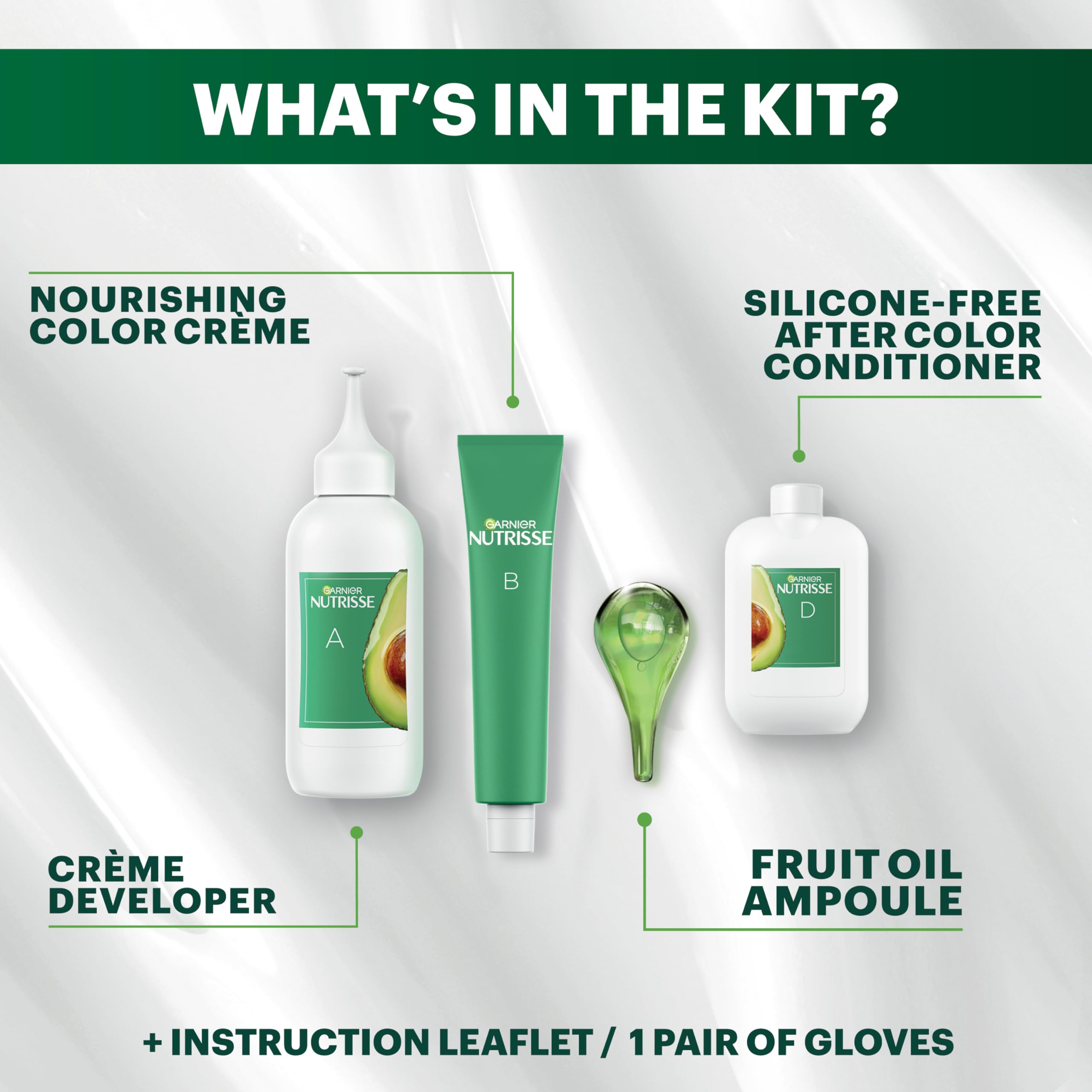 Garnier label and ingredients panel displaying vegan, cruelty‑free claim