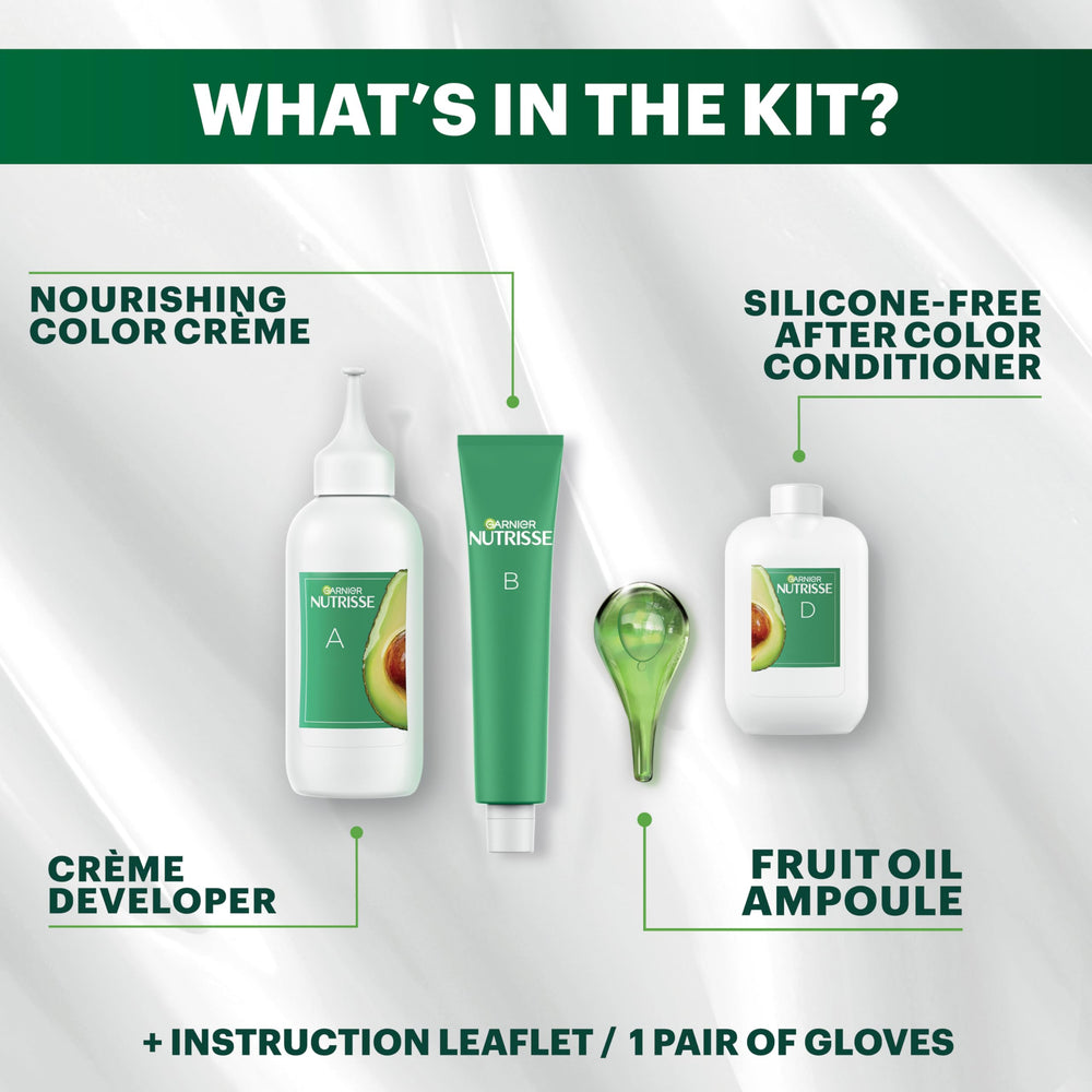 Garnier label and ingredients panel displaying vegan, cruelty‑free claim