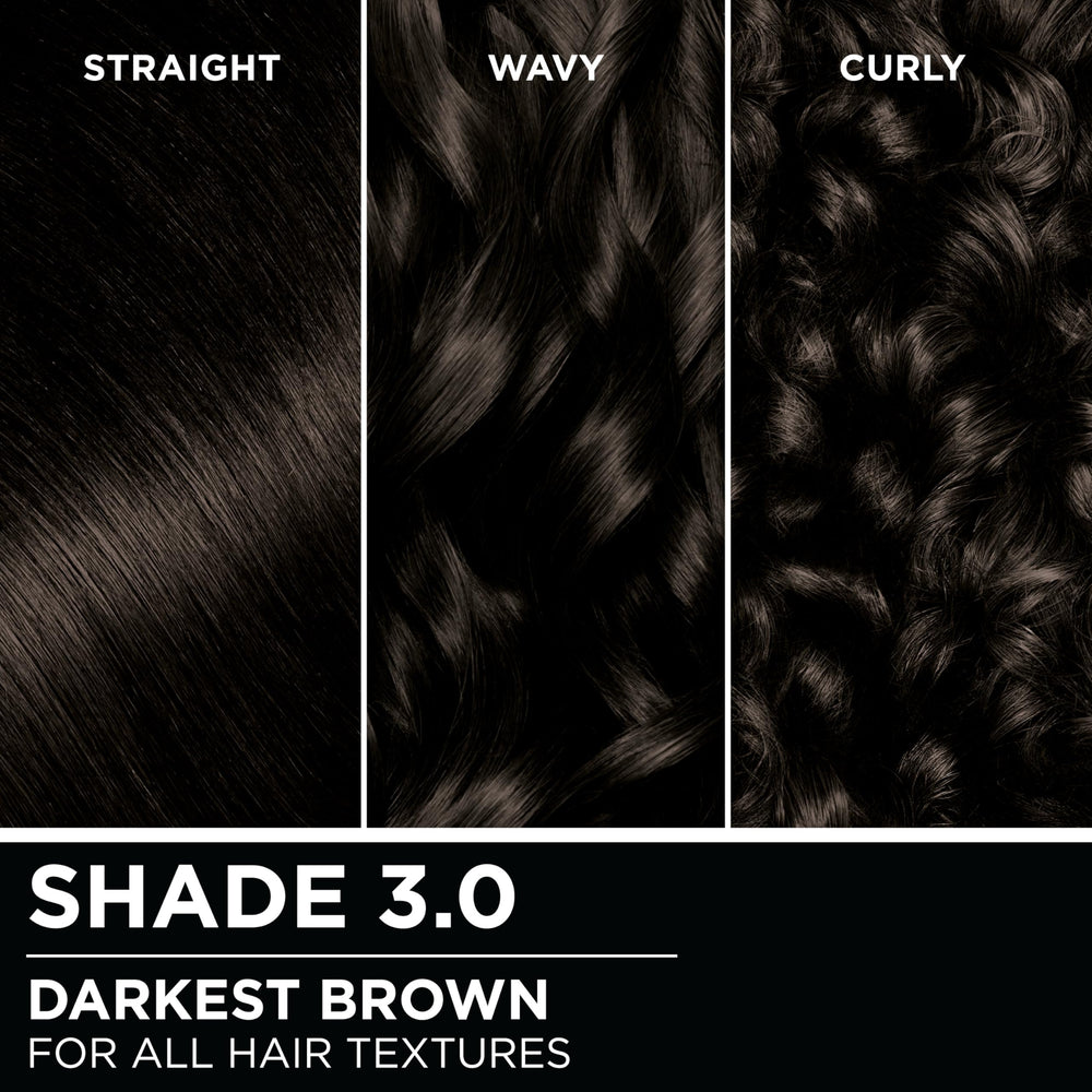 Garnier Olia applying color to roots demonstrating easy coverage