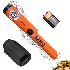 Garrett Pro-Pointer AT front view showing controls and ergonomic grip for easy locating